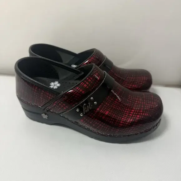HOT Red Mary Jane Red Sanita Clogs Sanita Shoes Sanita Clogs